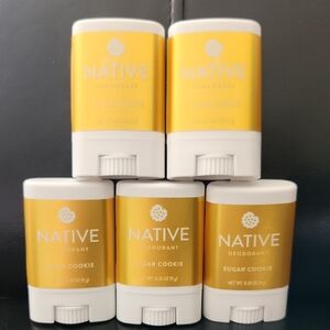 5 Ct - Native Sugar Cookie Deodorant Holiday - Travel Size 0.35 oz Ea.